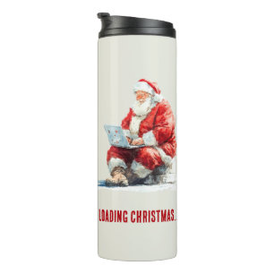 Termo Diseño divertido de Santa para Navidad