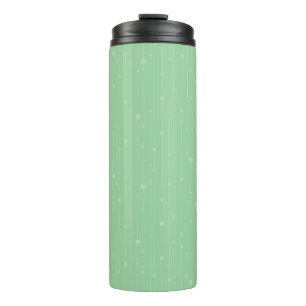 Termo Diseño ecológico moderno con rayas verdes y puntos