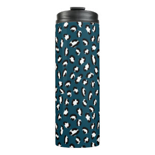 Termo Diseño elegante de piel jaguar sin costura, arte a