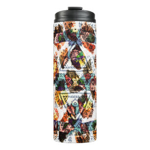 Termo Diseño étnico. Patrón transparente de acuarela ray