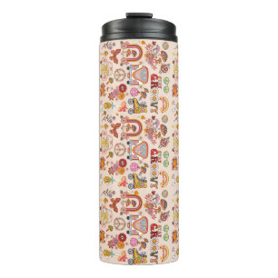 Termo Diseño floral Boho Daisy Flowers Retro Groovy