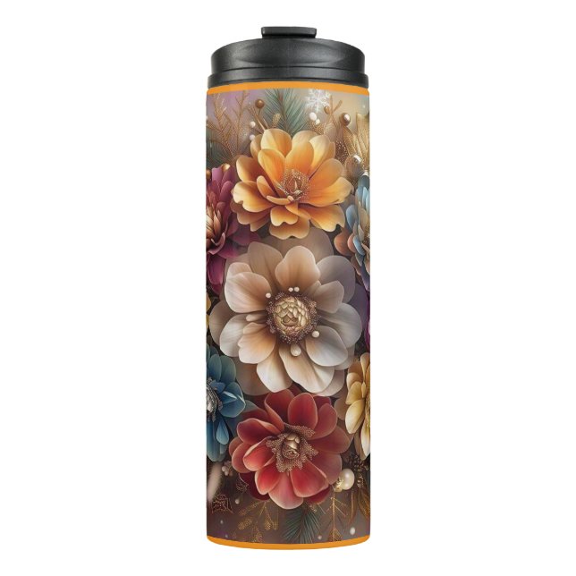 Termo "Diseño floral de copo de nieve" (Anverso)