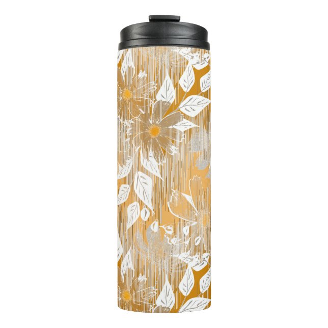 Termo Diseño floral elegante. (Anverso)