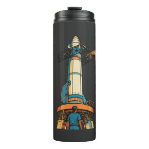 Termo Diseño futurista de exploración espacial