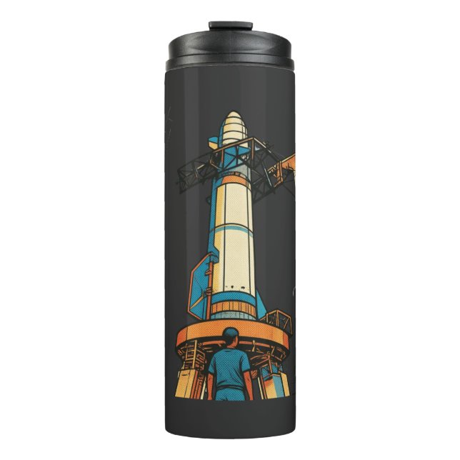 Termo Diseño futurista de exploración espacial (Anverso)