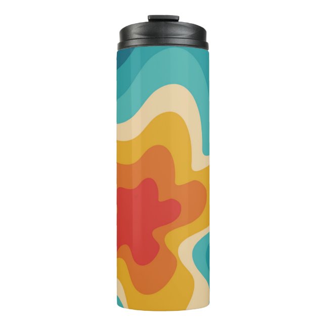 Termo Diseño giratorio de estilo retro colorido (Anverso)