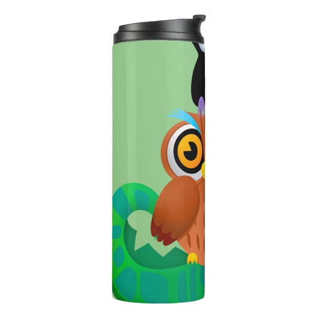 Termo diseño interesante búho animal (Rotado hacia la izquierda)