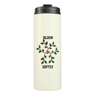 Termo Diseño Minimalista de Vid Floral   Botánico Elegan