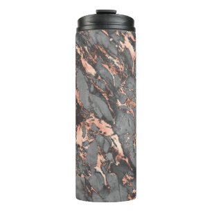 Termo Diseño moderno de mármol rosa dorado gris