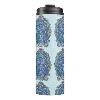 Termo Diseño Ornate Blue & Verde azulado Mandala