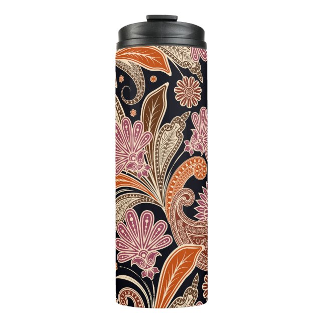 Termo Diseño Paisley Tradicional de Patrón sin Marea (Anverso)