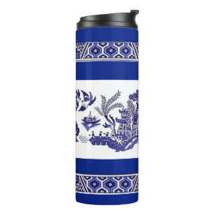 Termo Diseño panorámico azul clásico
