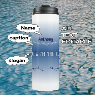 Termo Diseño personalizado de nombres y texto