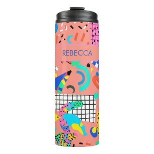 Termo Diseño personalizado de revival retro de Memphis d
