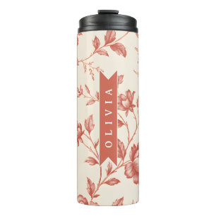 Termo Diseño personalizado de toile floral delicado vint