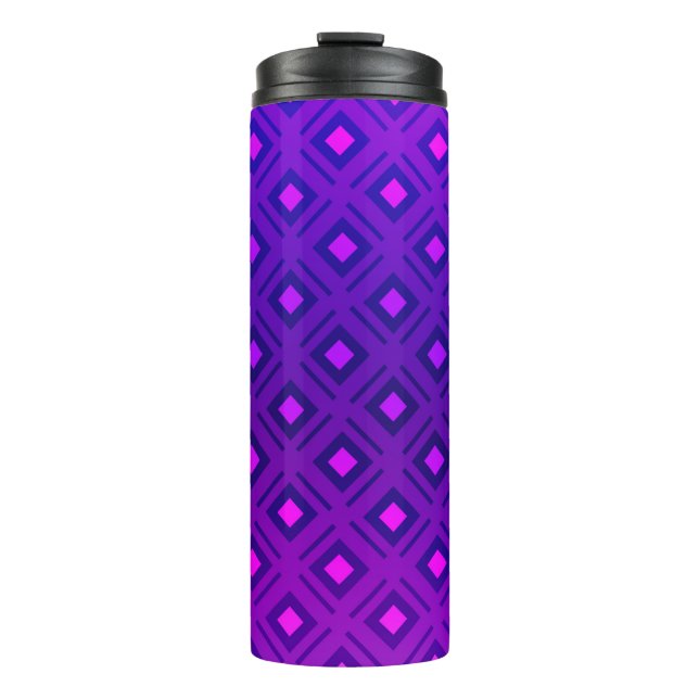 Termo Diseño púrpura claro con líneas, rectángulo. Brill (Anverso)