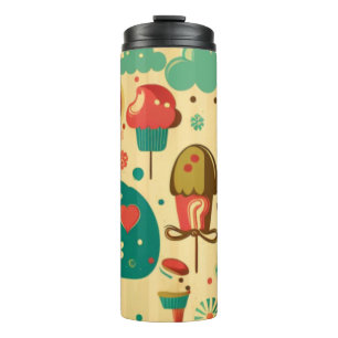 Termo Diseño retro lindo vintage para niños