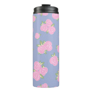 Termo Diseño Romántico de Rosa Antigua