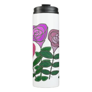 Termo Diseño Rosa colorido