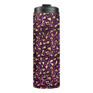 Termo Diseño serie Leopardo morado y dorado 1