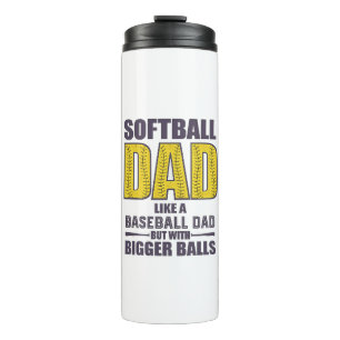 Termo Diseño SVG de camiseta divertida, Papá de sóftbol