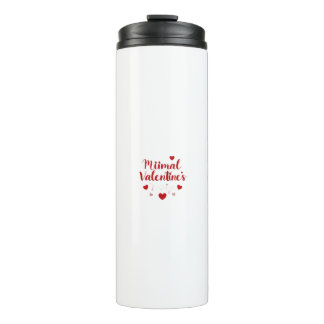 Termo Diseño tipográfico de amor minimalista para el día