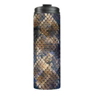 Termo Diseño transparente de acuarela Piel de serpiente