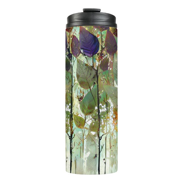 Termo Diseño unisex de bosque de hoja artística (Anverso)