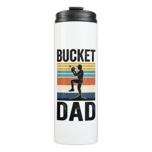 Termo Diseño vectorial de Bucket Dad Retro Baseball Fath