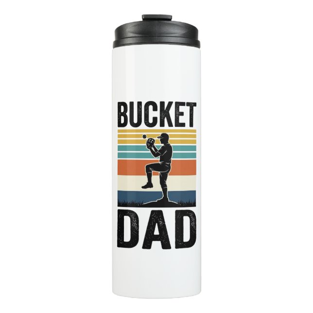 Termo Diseño vectorial de Bucket Dad Retro Baseball Fath (Anverso)