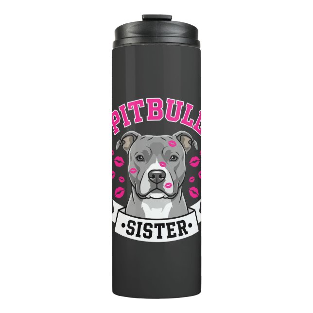 Termo Diseño vectorial de hermana amante de los perros P (Anverso)