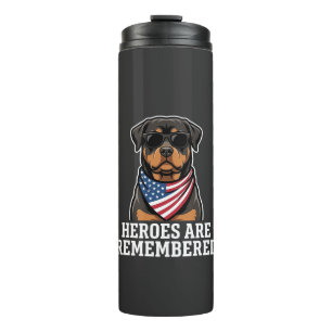Termo Diseño vectorial de perro héroe Rottweiler patriót