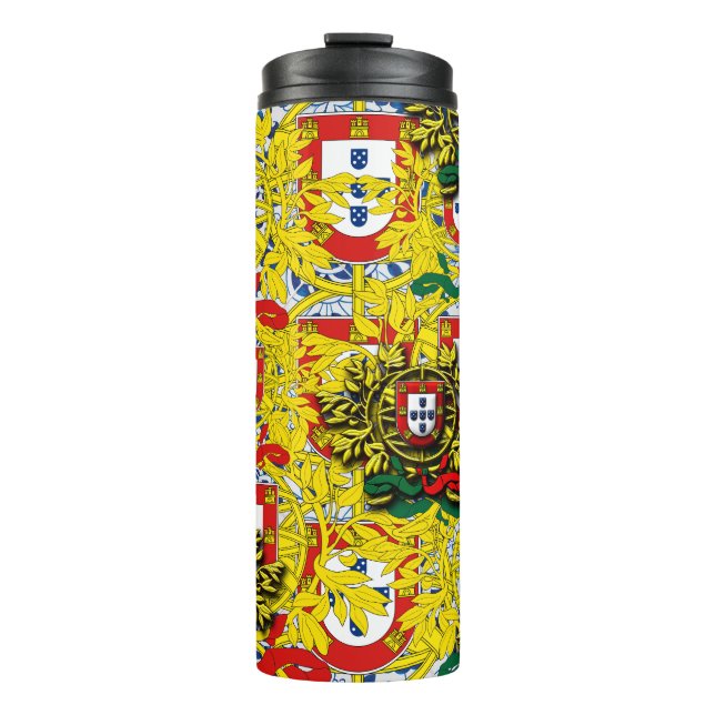 Termo Diseños de azulejos azules de Portugal (Anverso)