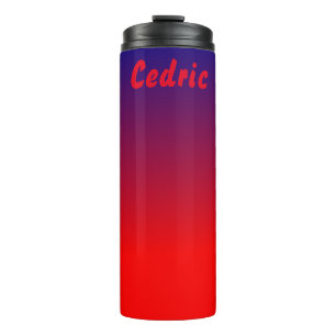 Termo Diseños de degradado rojo y azul