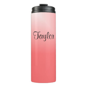 Termo Diseños de degradado rosa y blanco
