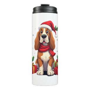 Termo Disfraces divertidos de perro de Navidad con sombr