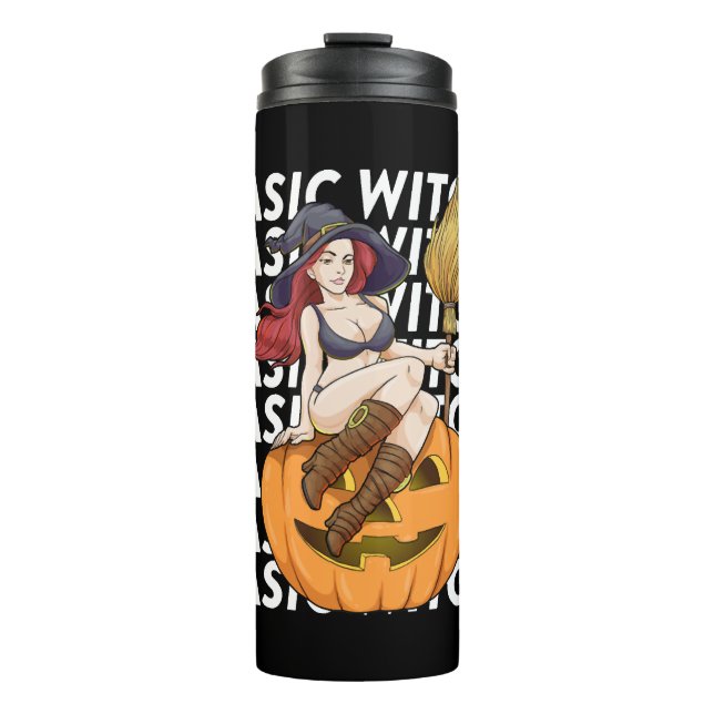 Termo Disfraz básico de bruja de Halloween Gracioso Sarc (Anverso)