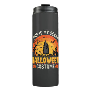 Termo Disfraz espantoso de Halloween diseño vintage de p