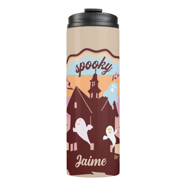 Termo Disfraz Retro de Halloween Fantasma de Casa Embruj (Anverso)