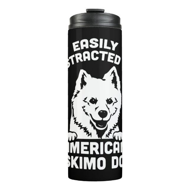 Termo Distraído Fácilmente Por Los Perros Eskimo Estadou (Anverso)