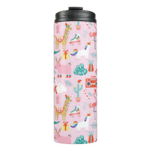 Termo Diversión de navidades: Patrón de animales sin foc