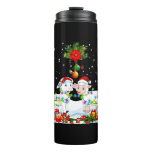 Termo Divertido árbol de Navidad de oveja   Regalo de an