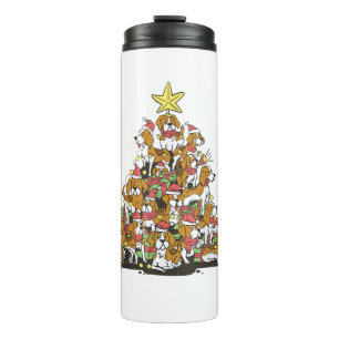 Termo Divertido beagle árbol de Navidad para los amantes