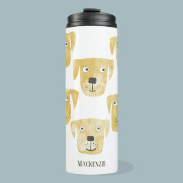 Termo Divertido Golden Labrador Recuperador Perro Arte P