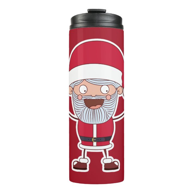 Termo Divertido nombre personalizado de Santa y tumbler  (Anverso)