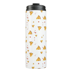 Termo Divertido patrón minimalista de pizza de pepperoni