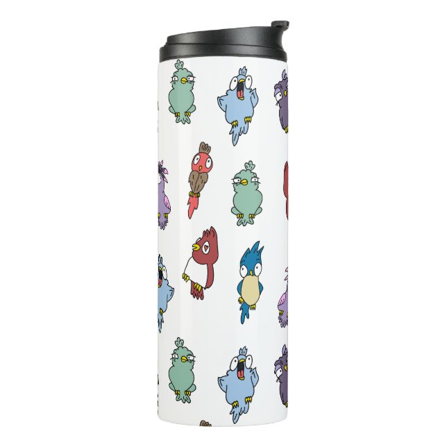 Termo Divertido Personalizado Aves Termal Tumbler (Rotado hacia la izquierda)