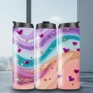 Termo Divertido Purpurina Vía Láctea Tumbler térmico