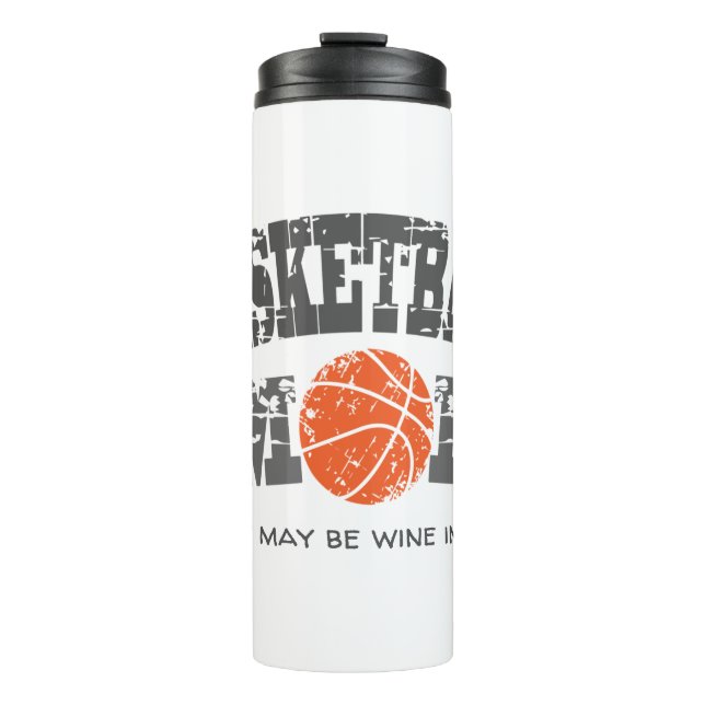 Termo Divertido Tumbler termal de mamá de baloncesto (Anverso)
