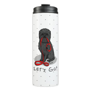 Termo ¡Divertido! ¡Vamos! Pasear Affenpinscher (Negro Na